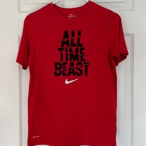 Nike dri-fit boys red, black&white teeshirt